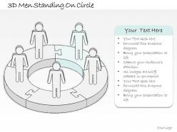 2014 business ppt diagram 3d men standing on circle powerpoint template
