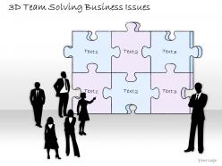 2014 business ppt diagram 3d team solving business issues powerpoint template