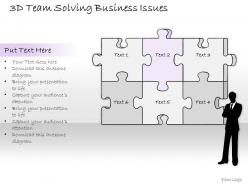 2014 business ppt diagram 3d team solving business issues powerpoint template
