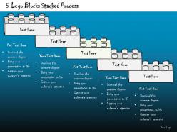 2014 business ppt diagram 5 lego blocks stacked process powerpoint template