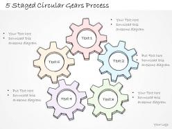 2014 business ppt diagram 5 staged circular gears process powerpoint template