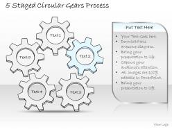 2014 business ppt diagram 5 staged circular gears process powerpoint template