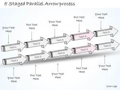 2014 business ppt diagram 5 staged parallel arrow process powerpoint template