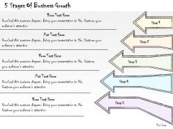 2014 Business Ppt Diagram 5 Stages Of Business Growth Powerpoint Template