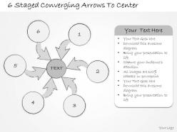 2014 business ppt diagram 6 staged converging arrows to center powerpoint template
