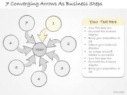 2014 business ppt diagram 7 converging arrows as business steps powerpoint template