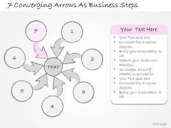 2014 business ppt diagram 7 converging arrows as business steps powerpoint template