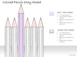 2014 business ppt diagram colored pencil stay ahead powerpoint template