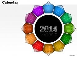 2014 Calendar Create Your Amazing Year Template and Powerpoint Slide for Planning