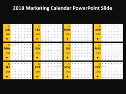 2018 marketing calendar powerpoint slide