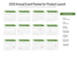 2020 Annual Event Planner For Product Launch