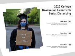 2020 college graduation event with social distancing