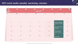 2023 Social Media Monthly Marketing Calendar