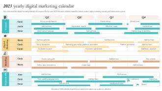 2023 Yearly Digital Marketing Calendar