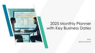 2025 Monthly Planner With Key Business Dates PPT Sample AT 2025 Monthly Planner With Key Business Dates PPT Sample AT