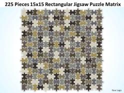 225 Pieces 15x15 Rectangular Jigsaw Puzzle Matrix Powerpoint templates 0812