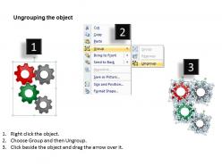 25916232 style variety 1 gears 4 piece powerpoint presentation diagram infographic slide