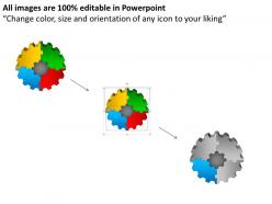44283166 style variety 1 gears 5 piece powerpoint presentation diagram infographic slide