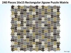 240 pieces 16x15 rectangular jigsaw puzzle matrix powerpoint templates 0812
