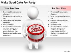 2413 business ppt diagram make good cake for party powerpoint template