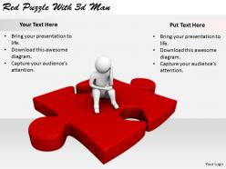 2413 business ppt diagram red puzzle with 3d man powerpoint template