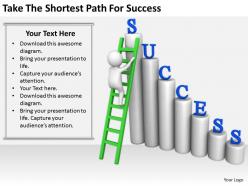 2413 business ppt diagram take the shortest path for success powerpoint template