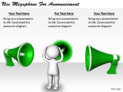 2413 business ppt diagram use megaphone for announcement powerpoint template
