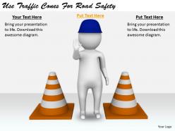 2413 business ppt diagram use traffic cones for road safety powerpoint template