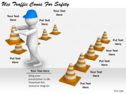 2413 business ppt diagram use traffic cones for safety powerpoint template