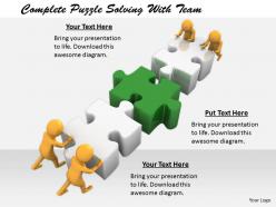 2413 complete puzzle solving with team ppt graphics icons powerpoint
