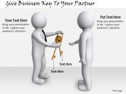 2413 give business key to your partner ppt graphics icons powerpoint