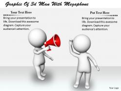 2413 graphic of 3d man with megaphone ppt graphics icons powerpoint