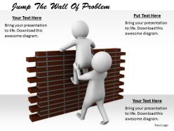 2413 jump the wall of problem ppt graphics icons powerpoint