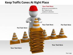 2413 keep traffic cones at right place ppt graphics icons powerpoint