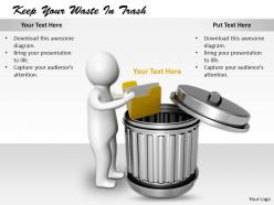2413 keep your waste in trash ppt graphics icons powerpoint