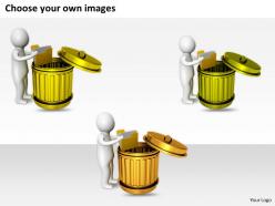 2413 keep your waste in trash ppt graphics icons powerpoint