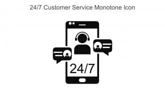 24 7 Customer Service Monotone Icon In Powerpoint Pptx Png And Editable Eps Format