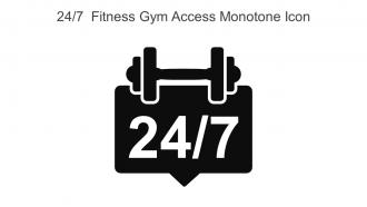 24 7 Fitness Gym Access Monotone Icon In Powerpoint Pptx Png And Editable Eps Format