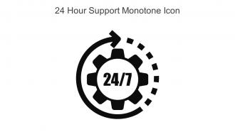 24 Hour Support Monotone Icon In Powerpoint Pptx Png And Editable Eps Format