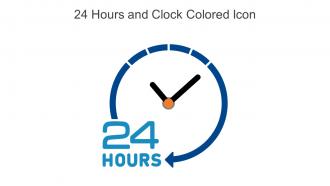 24 Hours And Clock Colored Icon In Powerpoint Pptx Png And Editable Eps Format