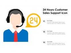 24 hours customer sales support icon