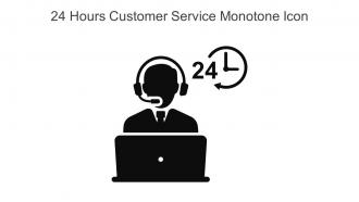 24 Hours Customer Service Monotone Icon In Powerpoint Pptx Png And Editable Eps Format