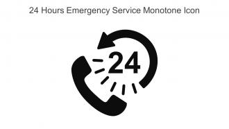 24 Hours Emergency Service Monotone Icon In Powerpoint Pptx Png And Editable Eps Format