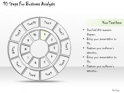 2502 business ppt diagram 10 steps for business analysis powerpoint template