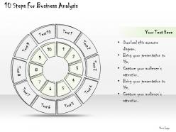 2502 business ppt diagram 10 steps for business analysis powerpoint template