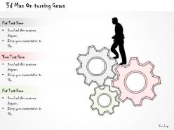 2502 business ppt diagram 3d man on turning gears powerpoint template