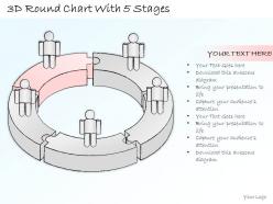2502 business ppt diagram 3d round chart with 5 stages powerpoint template