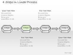 2502 business ppt diagram 4 steps in linear process powerpoint template