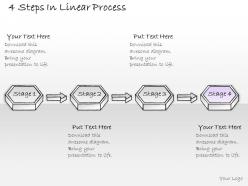 2502 business ppt diagram 4 steps in linear process powerpoint template