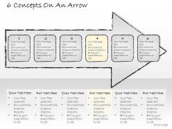 2502 business ppt diagram 6 concepts on an arrow powerpoint template